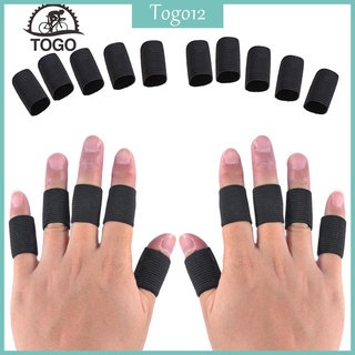 #TOGO# 10PCS Stretchy Finger Sleeve Support Wrap Arthritis Guard Volleyball Sports