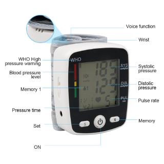Rechargeable Digital Blood Pressure Monitor Upper Wrist Arm Tensiometer LCD Display (7)