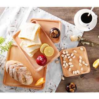 Multi-sizes Wooden Tea Breakfast Serving Trays / Craft Plain Wood Platter (9)
