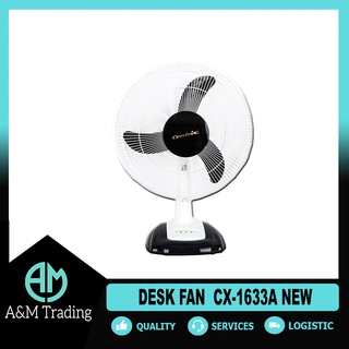 Desk Fan Electric Fan "16 Centrix, 3 Banana Shape Fan Blade #CX-1633A