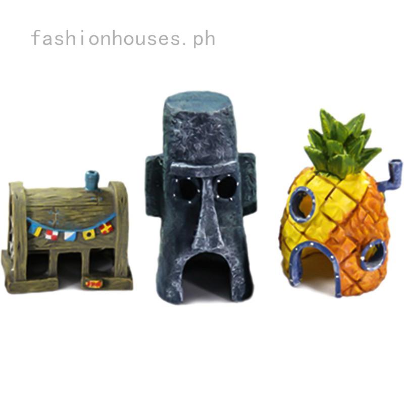 Spongebob Pineapple House Fish Tank Aquarium Ornament Decor (1)