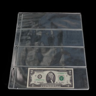 UKI♡ Album Pages 4 Pockets Money Bill Note Currency Holder Storage Collection 1 Sheet