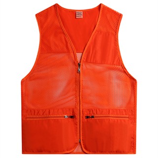 Unisex Mesh Breathable Fishing Vest Multi Pockets Fly Hunting Mesh Vest Outdoor Jacket
