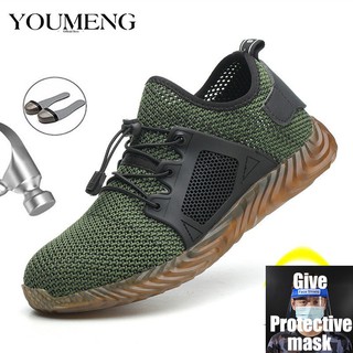 Indestructible Ryder Shoes Men and Women Steel Toe Cap Work Safety Shoes Puncture-Proof Boots Lightweight Breathable Sneakers