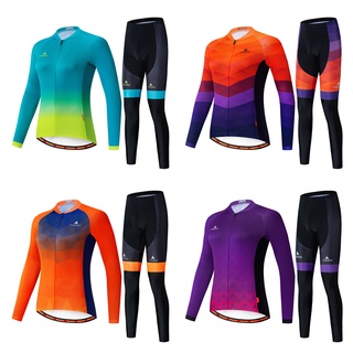 MILOTO Team Autumn Fashion Women Cycling Clothing Jersey Sets Maillot Paul Smith Uniform Long Sleeve Breathable Suits