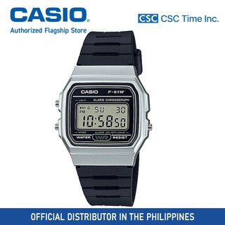 Casio Vintage (F-91WM) Black Resin Strap Digital Watch
