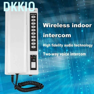 Dkkio 433Mhz Wireless Intercom System Secure Interphone Handsets Extendable for Warehouse Office 201