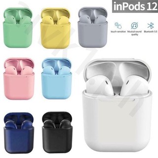 LZ shop i12S TWS inPods 12S Wireless Earphone Bluetooth Macaron Colorful HiFi Sports Earbud