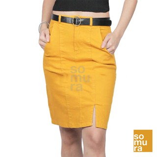 SLITTED SKIRT WITH FREE BELT (SM568)