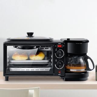 3 In 1 Toaster Fryer And Coffee Maker Electric Breakfast Machine - Black (3)