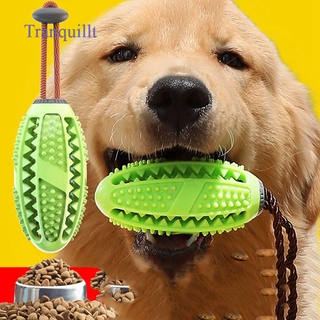 Tranquillt Ball Dog Treat Dispenser Puppy Dental Care Brushes & Chew Toys, Non-Toxic Natural Rubber (Green): Pet Supplies Suitable For Small Dogs Within 20kg