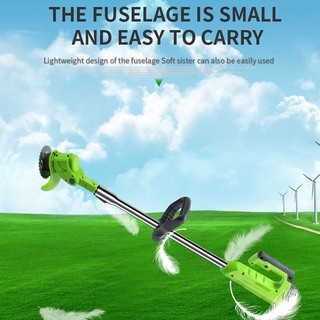 Electric Cordless Lawn Mower Rechargeable Portable Household Grass Cutter Charging Pruning Weeder
