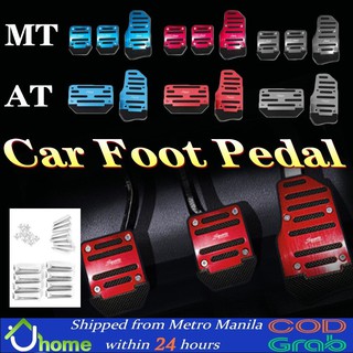 【SOYACAR】Car Foot Pedal Cover Set MT/ AT Brake Pedal Treadle Non-Slip Car Accessories Manual Pedal