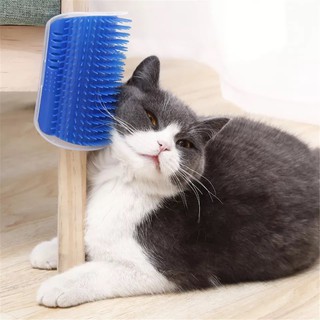 ✜✣Removable Cat Corner Scratching Rubbing Brush Pet Hair Removal Massage Comb