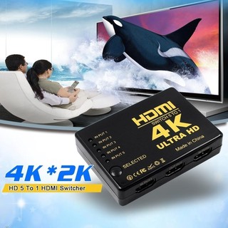 HDMI Switcher 3D 1080P 5-Port 4K Switch Selector Splitter (1)
