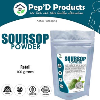 Soursop (Dried Guyabano Fruit With Peel) Powder 50g/100g/250g - High in Vitamin C