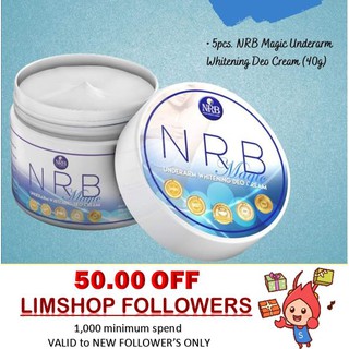[AUTHENTIC] NRB Magic Whitening Deo Cream (40g)