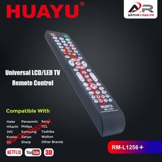 Huayu RM-L1256+ Universal Smart TV Remote Control with Home, Netflix and YouTube Button COD