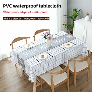 Artistic oilproof tablecloth Cotton Canvas Table Cloth Plaid Dustproof Rectangle Table Cover Home Tablecloth