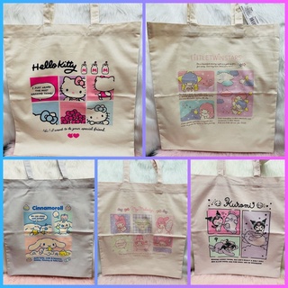 Sanrio Original Hello Kitty Little Twin Stars Cinnamoroll My Melody Kuromi Cotton Tote Bag