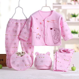 5pcs/set Newborn Baby 0-3M Clothing Set Brand Baby Boy Girl Clothes 100% Cotton Cartoon Underwear (1)