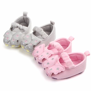 BOBORA Cute Baby Shoes Girls Butterfly Soft Soled Shoes