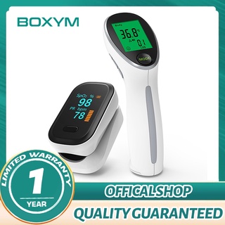 BOXYM Medical Fingertip Pulse Oximeter & Digital Infrared Thermometer For Baby&Adult Family Health C