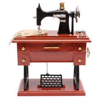 Music Box Vintage Mini Treadle Sewing Machine Mechanical