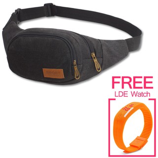 Men’s Waist Bag Sport Bag With Free LED Watch