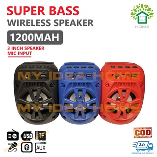 Super Bass wireless bluetooth speaker with LED light FM radio MIC INPUT ZQS-1308 / ZQS-1309 COD
