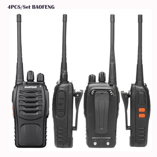 4 pcs walkie talkie handy Baofeng BF-888S Intercom ham Two-way radio comunicacion baofeng bf 888s fo
