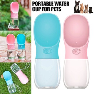 Portable bottle❐◆⊙350ml Pet Dog Bowl Portable Puppy Water Bottle Outdoor Travel Cat Feeder Dispenser