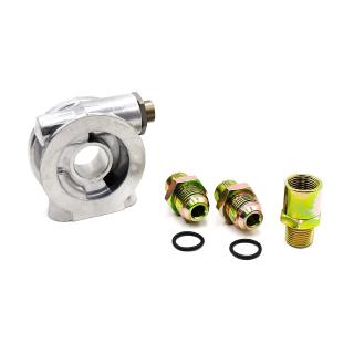 Dynoracing Oil Cooler Filter Sandwich Plate Thermostat Adaptor AN10 Fittings 3/4" 16-UNF Oil Filter Oil Adapter (4)