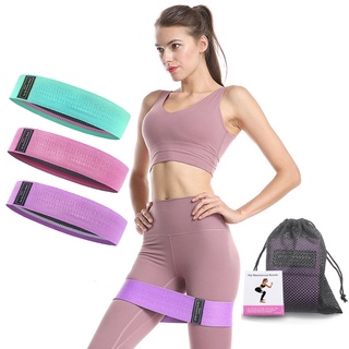 3 pcs fabric resistance bands booty band set gym equipment workout elastic rubber band for yoga