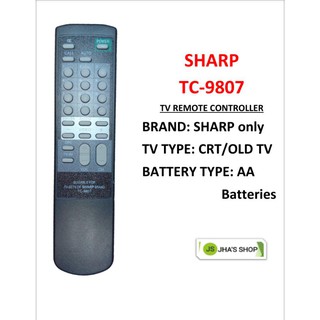 SHARP RM-9807 REMOTE CONTROLLER FOR CRT TV