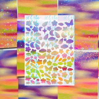 Sel.ito 100 pcs MINI DECO sheet Garden Under the Sky for polcos and journals