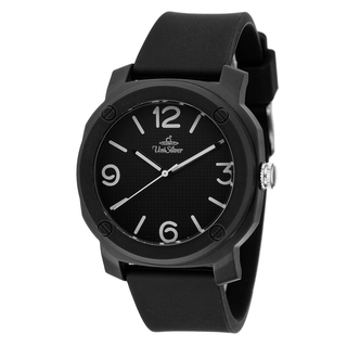 UniSIlver TIME Men's Black Analog Rubber Watch KW4174-1002