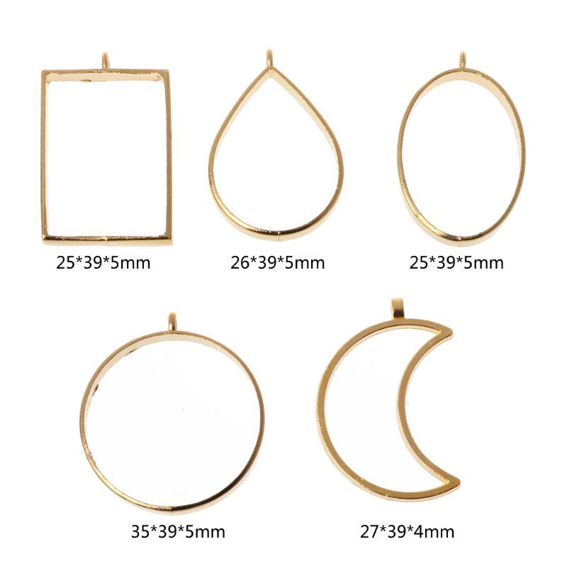 ✿INF✿10PcsFlower Resin Blank Frames Pendants Jewelry Making (5)