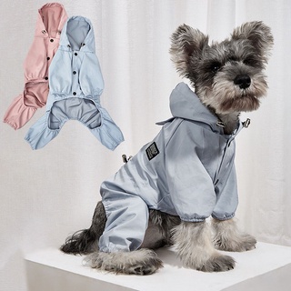 Impermeable Dog Clothes Jacket Waterproof Mesh Breathable Sweat-Absorbent Reflective Dog Raincoat Co