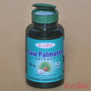 Revglow Saw Palmetto Extract 400mg 100-capsule Prostate Support Supplement