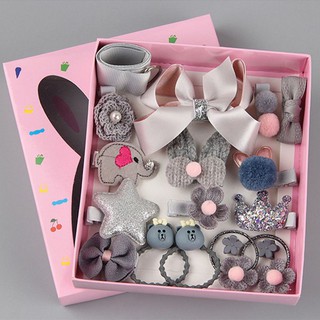 18 Pcs/box (with box) Gift Set Children Hair Accessories Korean Princess Girls (7)