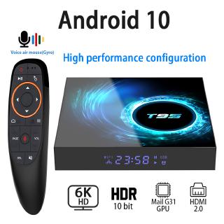 T95 Android 10.0 TV Box 6K 4K 1080P Youtube Netflix H616 Quad Core 4GB 32GB 64GB H.265 Wifi 2.4G Med