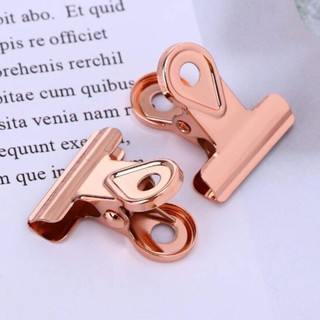 ☀Normal delivery☀Rose Gold Metal Binder Clip Letter Paper Clip 50mm,Pack of 5 (5)