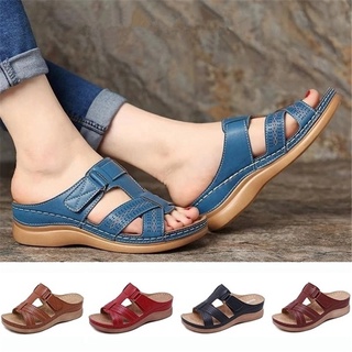 Women's Fashion Sandals Wedge Sandal Retro Roman Anti Slip New Korean Fashioned Wedge Sandals (1)