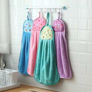 Dish Bathroom Drying Towel Washcloth Hanging Kitchen Soft Hand Towels (6)