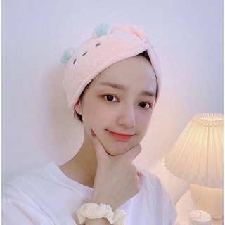 Simplove Korean style cute quick dry hair cap turban wrap towel hat bathroom hair-drying cap C840 (5)