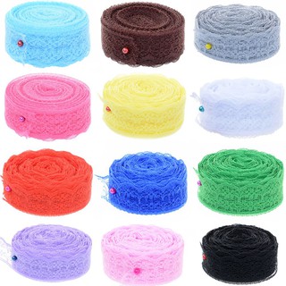 Lace Ribbon Roll 10 yards/lot 20mm Wide DIY Embroidered Fabric Wedding Party (1)