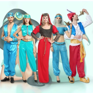 Adult Aladdin Magic Lamp Princess Jasmine Halloween Costume Cosplay Set
