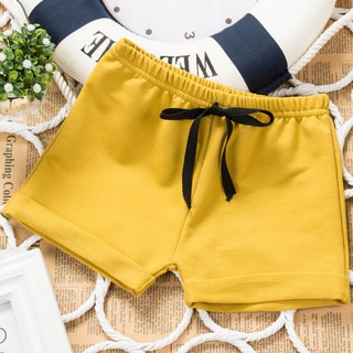 Baby Casual Cotton Linen Solid Color Shorts (6)