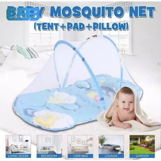 baby bed mosquito net bed folding mosquito net with pillow